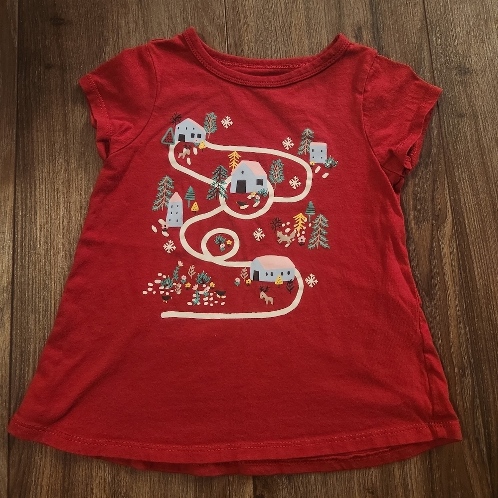 First Impressions Christmas Village Graphic T-Shirt Size‎ 4T